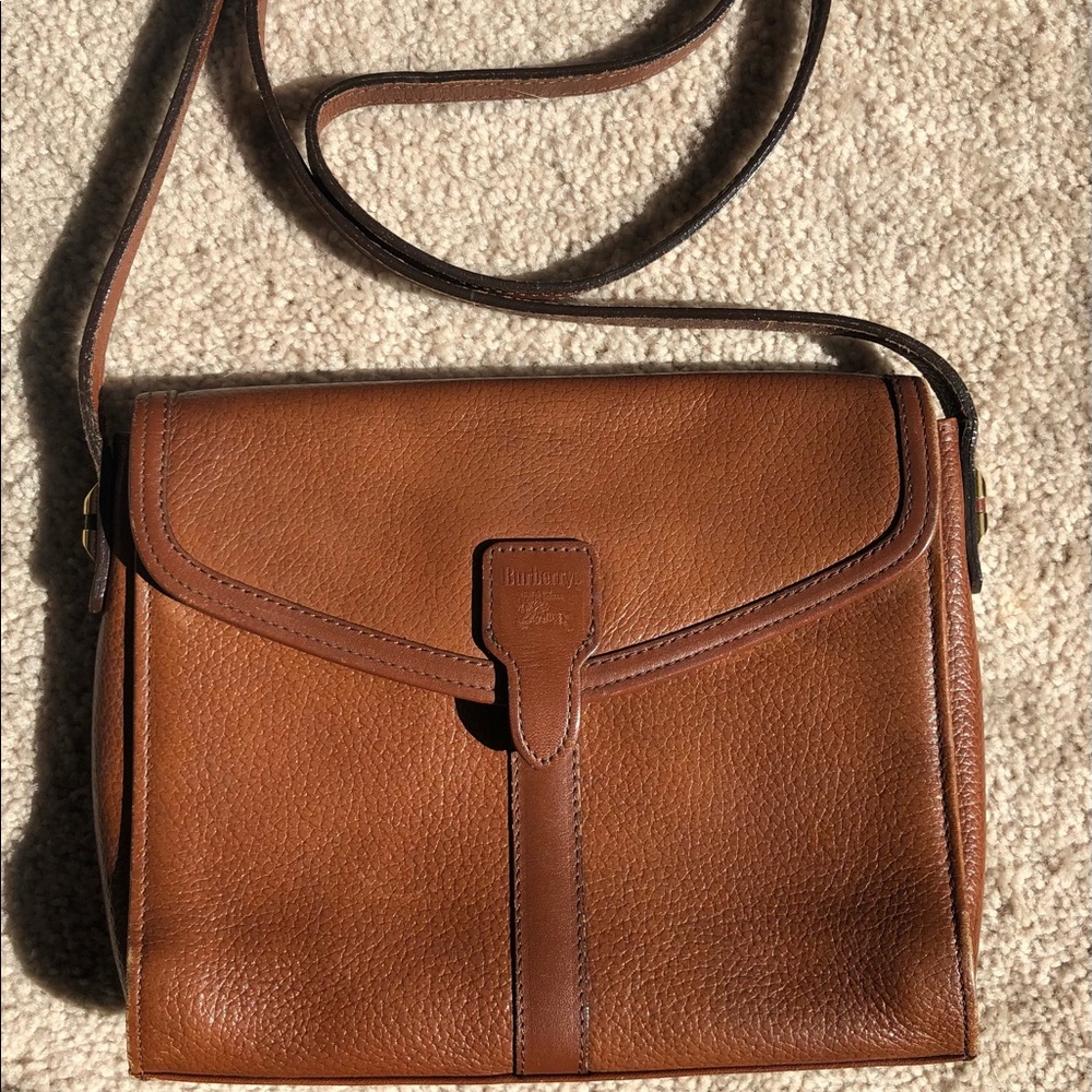 Burberry | Vintage Tan Leather Small Shoulder Bag